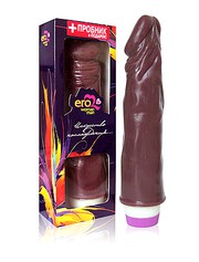 Вибратор "Realistic cock vibe mulatto", шоколадный, 21х3,8-4,5см