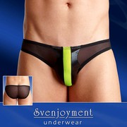 Мужские трусы в мелкую сетку Svenjoyment Trend Slip, черные, S(44-46р.)
