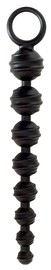Большая анальная цепочка из черного силикона Toyfa Black&Red, 32х2,5-4,5см