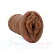 Реалистичная вагина My Cocoa Stroker™ из киберкожи  Pure Skin®, шоколадная, 10см