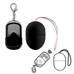 Беспроводное виброяйцо Shottoys, 10 реж, черное, 5х3,4см