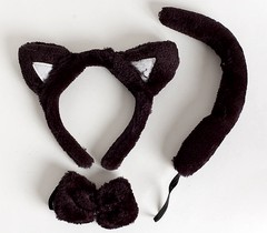 Костюм "Кошечка" (ободок с ушками, хвостик, бабочка на шею)