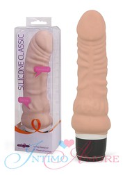 Тихий гибкий G-вибратор Silicone classic, 7 режимов, 17,5х3,5-4см.