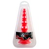 Большая анальная елочка Black&Red, красный силикон, 19х4,3см