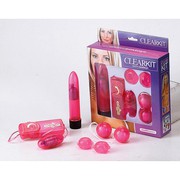 Набор секс-игрушек Clear Vibratorkit Pink, розовый