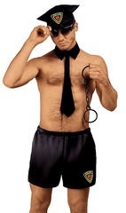 Костюм копа мужской (черный) M/L(46-50р)