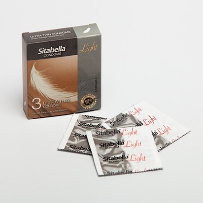 Презервативы Sitabella® Light в смазке, ультратонкие, 1уп/3шт