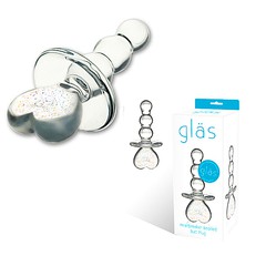 Анальная втулка Gläs Heartbreaker Beaded Butt plug из стекла, 9см