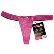 Стринги Hustler® Leather Dynasty Low Rise Thong (кожа с подкладкой), розовые, ML(46-48р)