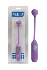 Гибкий вибратор MED для G-точки, 1 шарик, 10 реж, сиреневый, 22,8х3см