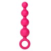 Анальная цепочка Booty Beads™, розовый силикон, 14,7х2-3см