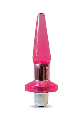 Анальная вибропробка Sexy Friend для начинающих, розовая, 12х2,2см