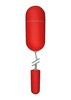 Беспроводное парное виброяйцо Crystal Red Duo Bullet со стразами, красное, 7х3см