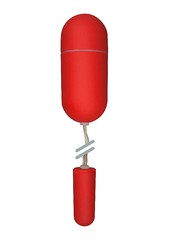 Беспроводное парное виброяйцо Crystal Red Duo Bullet со стразами, красное, 7х3см