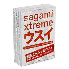 Презервативы Sagami №3 Xtreme, ультратонкие 0,04мм, 190х52, 1уп/3шт
