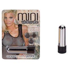 Серебристая вибропуля Mini wireless vibe, 5,6х1,6см