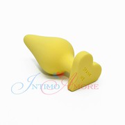 Силиконовая анальная пробка Candy heart, с сердечком, 8,5х3,5см