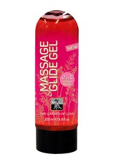Ароматное масло д/секса и массажа Shiatsu™ Massage & Glide Gel 2в1 клубника, 200мл