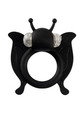 Черное эрекционное виброкольцо Butterfly, D2,3см