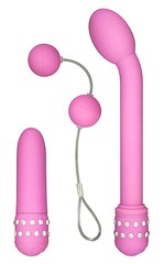 Набор Crystal Playset Pink с кристаллами, розовый, 11х2,5/2,9/21,5см