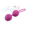 Фиолетовые вагинальные шарики "Geusha lastic ball", силикон 85гр