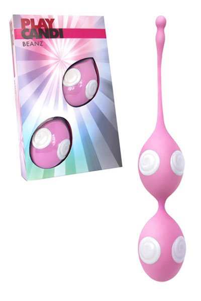 Вагинальные шарики Play Candi beanz, розовый силикон, 3,2см