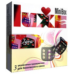 Презервативы Luxe MiniBox Игра ребрист, пупырч, комбинир в смазке 180х52, 1уп/3шт, годен до 01.24г