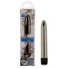 Вибратор Precious Metal Gems™ 6' с кристаллом, серебристый, 15,2х3см