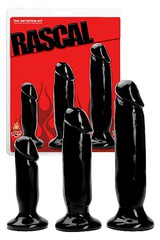 Набор фаллосов Rascal из SensaFirm™, черные, 14х4/18х4,3/22х5см