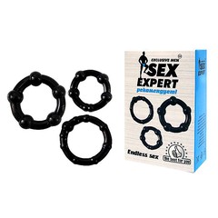 Эрекционные кольца Exclusive men™ Sex Expert Endless sex, 1,8/2,2/2,5см