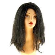 Карнавальный парик на резинке, густые длинные волосы с гофре, 58см