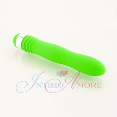 Вибратор Sexus Funny Five, зеленый, 18х2,9см