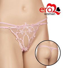 Светло-розовые кружевные стринги, XS/M(40-46р)