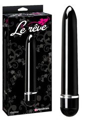 Мощный вибратор Le Reve® slimline, глянцевый черный, 21х3см