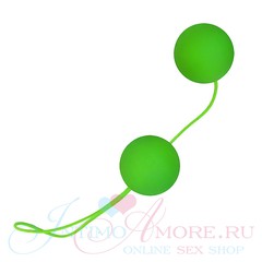 Классические шарики Balls для уменьшения влагалища, зеленые, 3,3см/50г