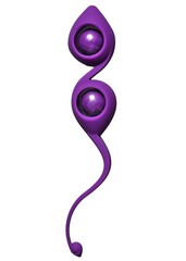 Тихие вагинальные шарики Gi-Gi Emotions, фиолетовый силикон, D3,5см/90г