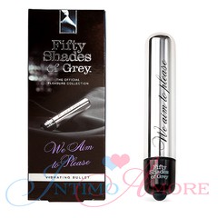 Мини-вибратор для клитора Fifty Shades of Grey®, серебристый, 8,5х1,7см