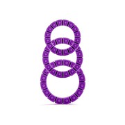 Набор из трех эрекционных колец Love wheel, фиолетовый, силикон, 3шт/ d2,5/3/3,5см