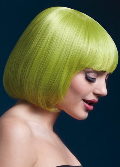 Парик Fever Mia pastel-green, short bob with fringe (temp до 120°C), пастельно-зеленый, 25см
