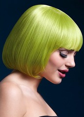 Парик Fever Mia pastel-green, short bob with fringe (temp до 120°C), пастельно-зеленый, 25см