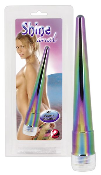 Анальный вибратор Shine anal для начинающих, 17,5х1-2,5см