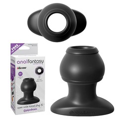 Анальная пробка Anal Fantasy Collection® XL (+смазки), силикон, тунель D2,5см, 7,2х4,7см