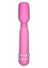 Супермощный вибромассажер Crystal Pink Flex Massager со стразами, розовый, 18х3см