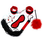 Мягкий БДСМ-набор Considerable (5 предметов) красный с черным