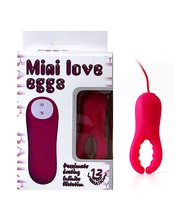 Стимулятор клитора Mini Love Eggs, 12 реж, розовый силикон, 7х2,6см