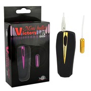 Крошечное мульти-скоростное виброяйцо Victory mini Bullet, золотистое, 2,9х0,8см.