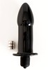 Анальная пробка с вибрацией Toyfa Black&Red, черная, 11,5х2,9см