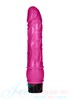 Мягкий и гибкий вибратор 8' Thin realistic dildo с венками, розовый, 20,8х3,5-4,3см