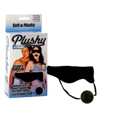 Маска с кляпом черная Plushy Gear, d4,3см