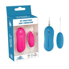 Компактное голубое вибро-яичко Egg Vibrator, 10 режимов, 6х2,5см